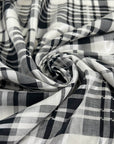 Black And White Cotton Blend Madras
