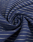 Viscose Pinstriped Double Crepe Cady With Lurex Stripes