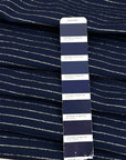 Viscose Pinstriped Double Crepe Cady With Lurex Stripes