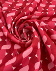 Fuchsia Printed Polyester Twill