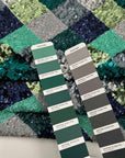 Checked Pattern Sequins On Net