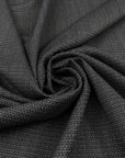 Dark Gray Tweed Effect Lightweight Wool