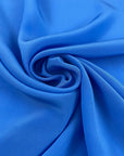 Light Blue Pure Silk Crepe De Chine
