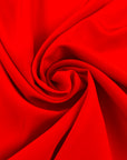 Red Silk Crepe De Chine