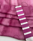 Purple Printed Silk Voile
