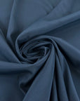 Dark Blue Silk Crepe De Chine