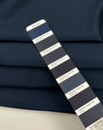 Dark Blue Silk Crepe De Chine