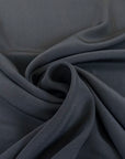 Navy Blue Silk Crepe De Chine