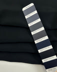 Navy Blue Silk Crepe De Chine