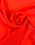 Bright Red Pure Silk Crepe De Chine