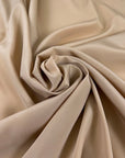 Beige Stretch Pure Silk Crepe De Chine