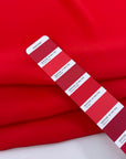 Red Non Stretch Silk Crepe De Chine