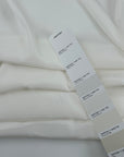 White Stretch Pure Silk Crepe De Chine