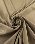 Brown Stretch Pure Silk Crepe De Chine