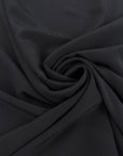 Black Fluid Silk Crepe De Chine