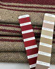 Bordeaux And Beige Melange Wool Tweed