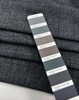Gray Overchecked Wool Blend Flannel
