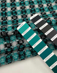 Light Blue Black And Silver Tweed