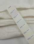White Structured Pure Linen Canvas