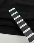 Black Pure Silk Crepe De Chine