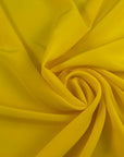 Yellow Pure Silk Crepe De Chine