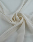 White Lightweight Pure Silk Crepe De Chine