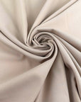 Beige Stretch Polyester Crepe