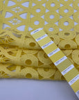 Geometric Pattern Yellow Cotton Macrame' Lace