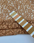 Caramel Colored Cotton Blend Rebrodé Lace