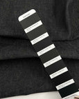 Structured Melange Black Denim