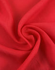 Coral Red Pure Silk Gauze