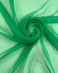 Bright Green Pure Silk Muslin