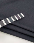 Cotton and wool jacquard, gray, textured. High quality deadstock fabric.