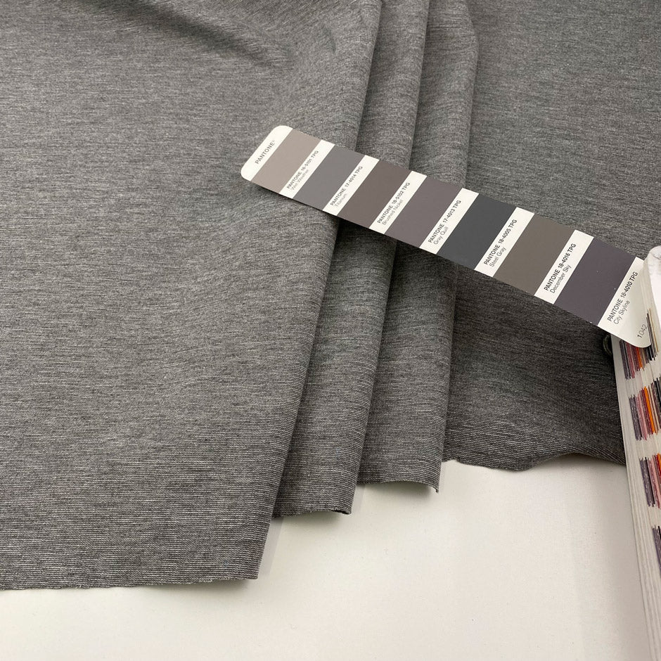 Polyester viscose Milano stitch grey