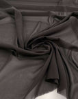 Silk chiffon, transparent, soft and falling black color. High quality deadstock fabric.