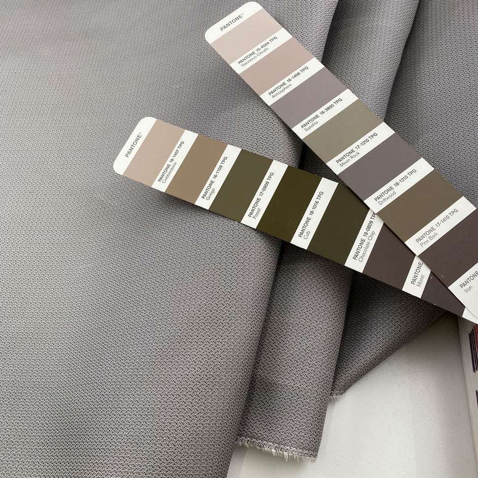 Grey silk jacquard