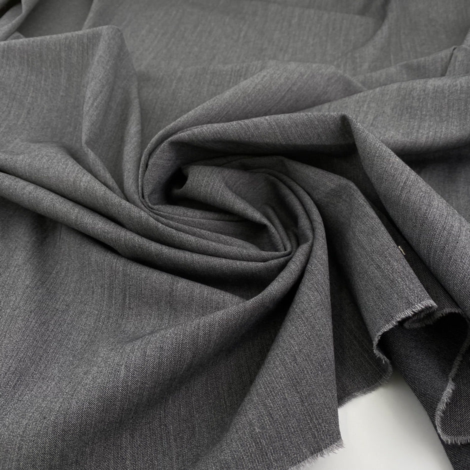 Grey gabardine wool