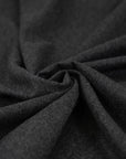 Gray pure wool flannel. Structured high-quality deadstock fabric collected in Stock from a Maison de Couture in Italy.