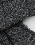 Mixed melange squared wool and nylon fabric. It is heavy and structured. High-quality deadstock fabric collected in Stock from a Maison de Couture in Italy.