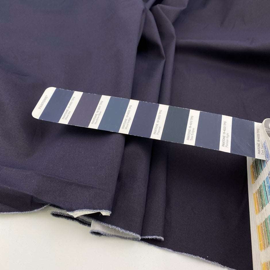 Blue cotton gabardine