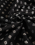 Fil coupé black jacquard - High quality deadstock fabric