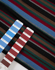 Multicolor striped cotton jersey, soft and stretchy. Deadstock fabric picked up from a Maison de Couture in Italy.