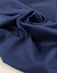 Cottone popeline with texture in medium blue very soft and light. High-quality deadstock fabric by the meter collected in Stock from a Maison de Couture in Italy.