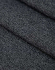 Dark gray colored heavy and falling cotton flannel. High-quality deadstock fabric collected in Stock from a Maison de Couture in Italy.