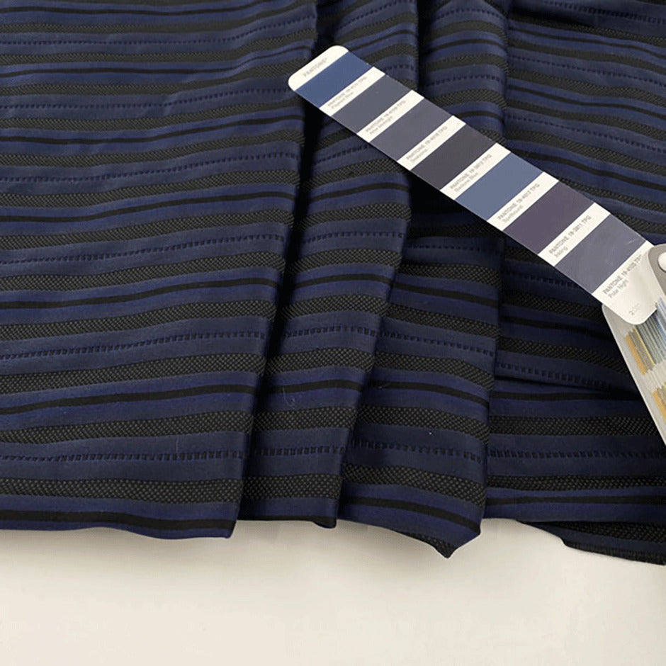 Jacquard striped cotton weave