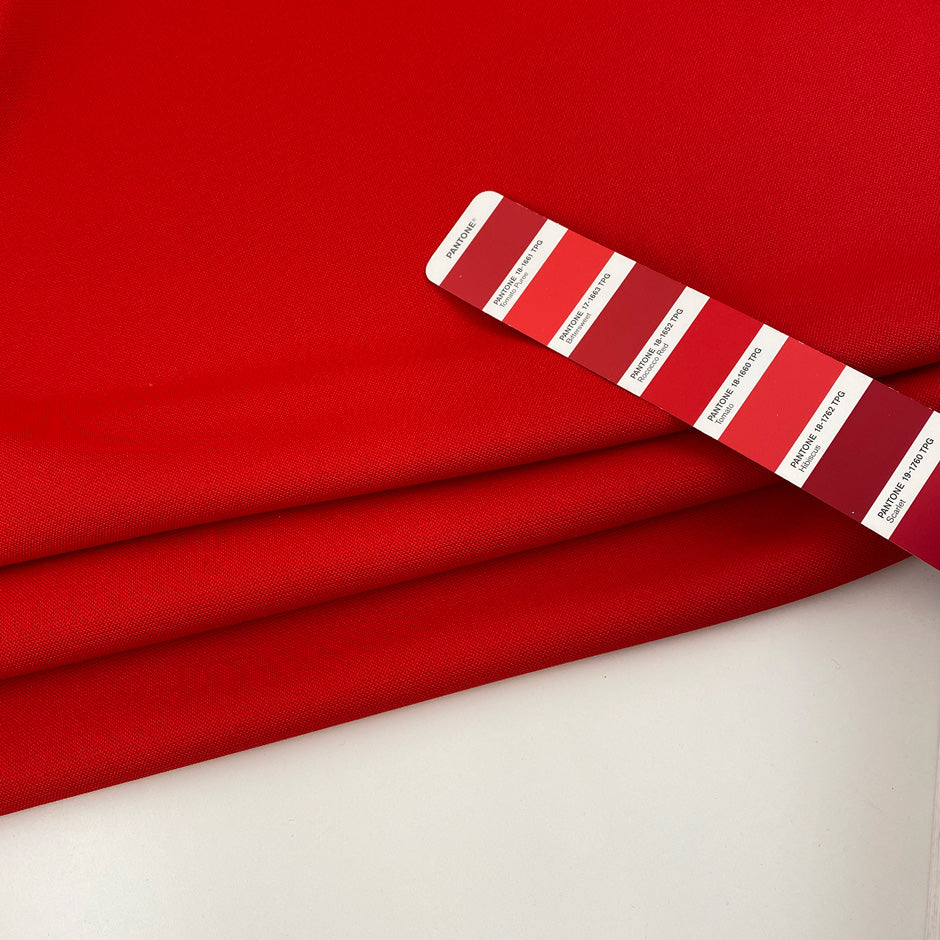 Denim-colored plain Milano stitch jersey