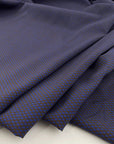 Stretch yarn-dyed polyester and cotton jacquard