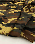 Stretchy camouflage printed viscose cadi