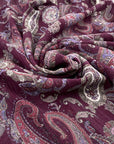 Pure wool gauze flowing irregular weave printed