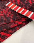Red and black printed viscose jersey
